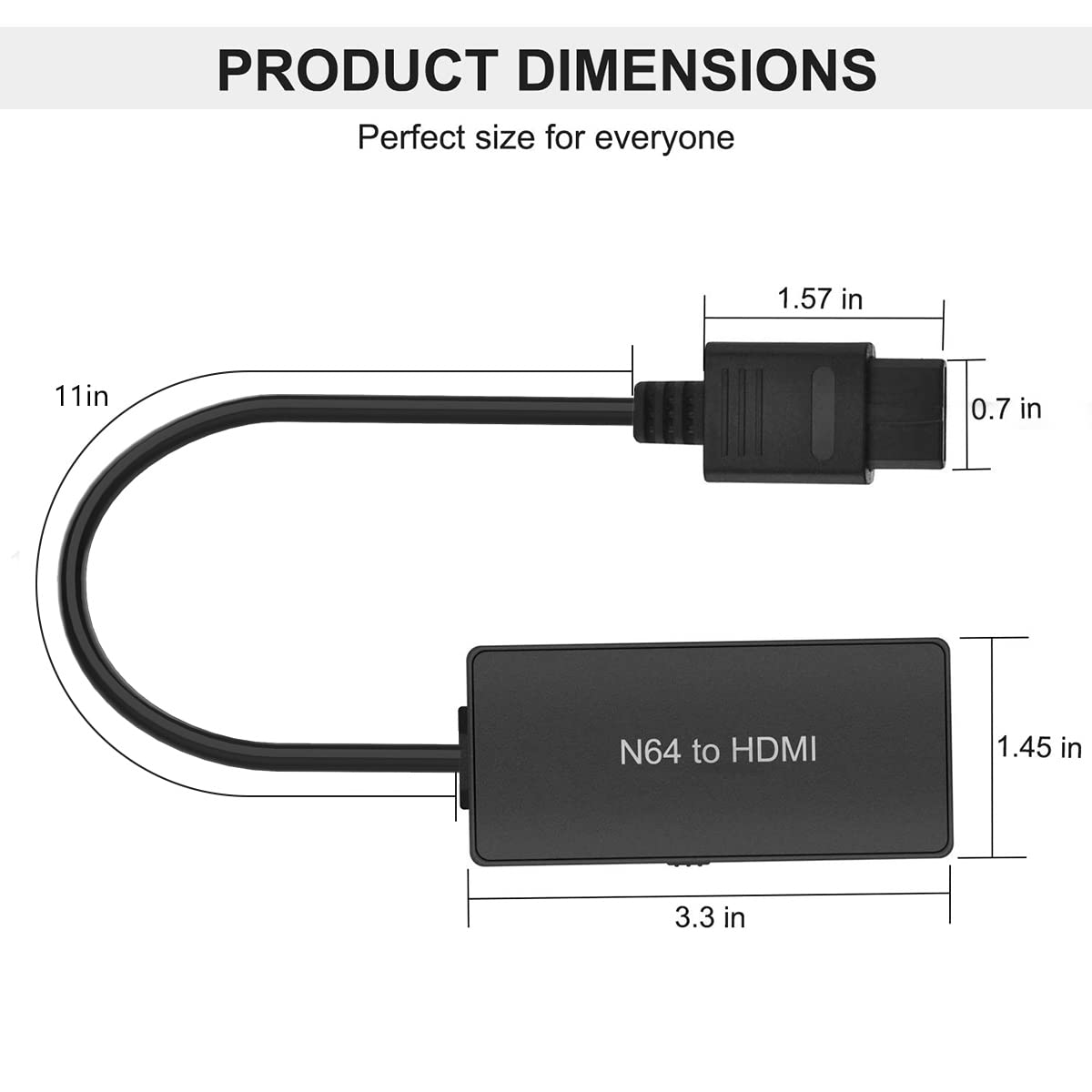 YDF N64 to HDMI Converter Adapter Plug and Play