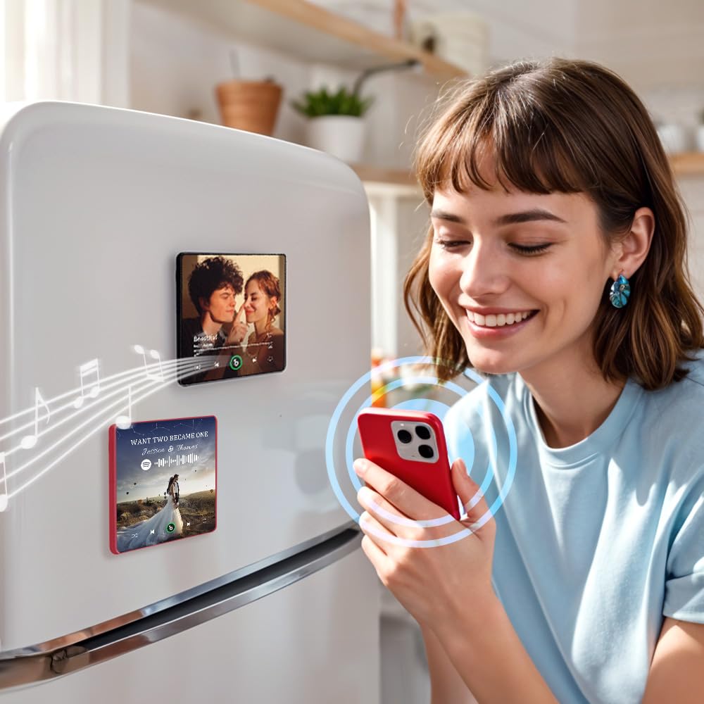 Spotify Fridge Magnet Plaque Plays Songs Shows Photo