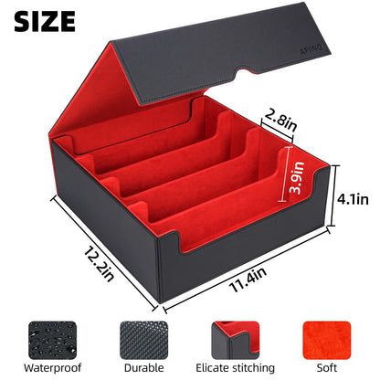 4 Row Trading Card Storage Box Supports 3000+ Capacity