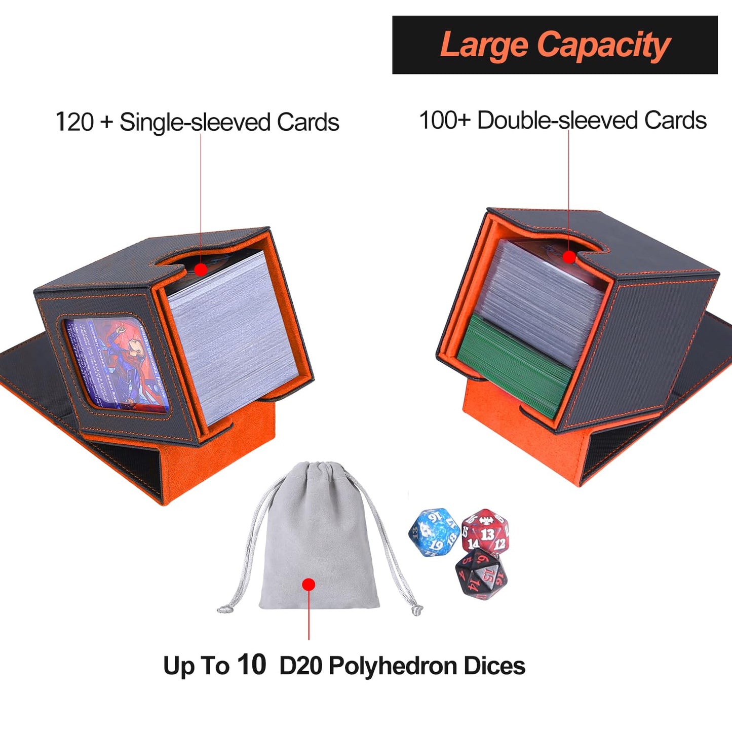 Card Deck Box for 100 Double Sleeved Cards