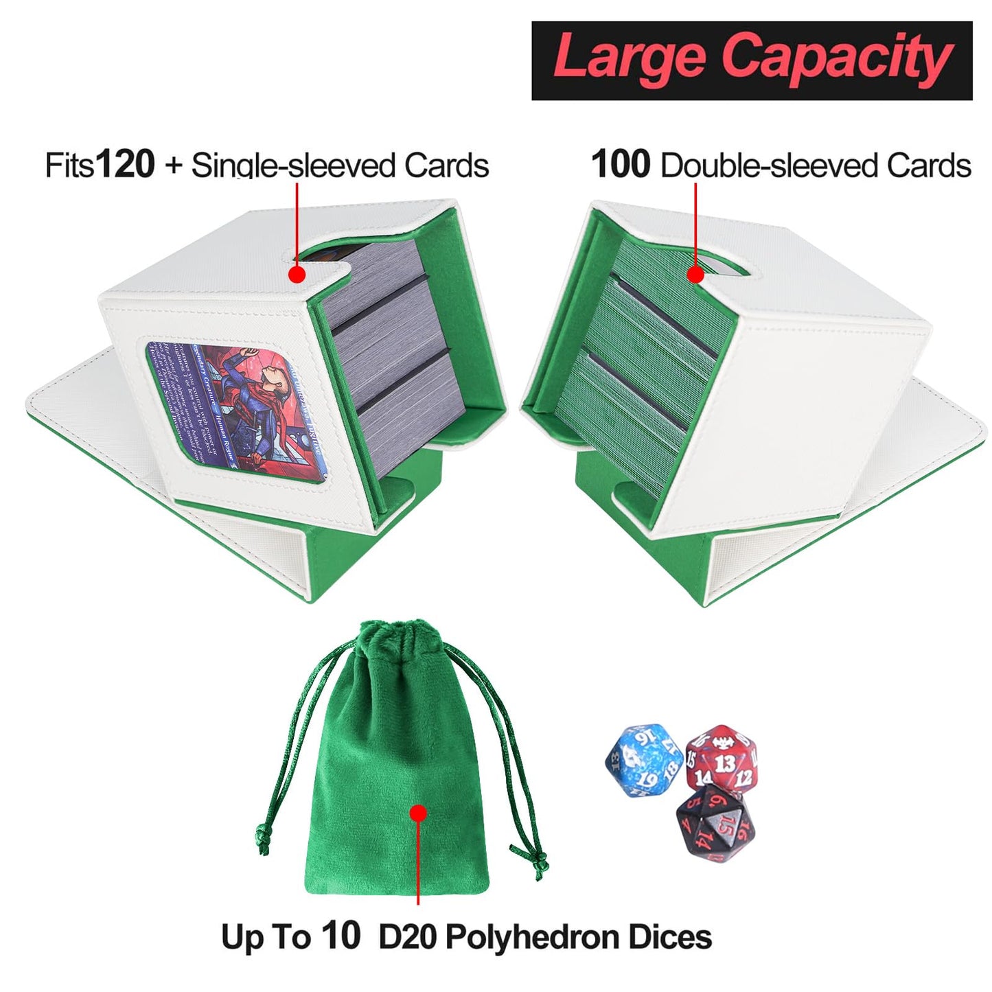 Card Deck Box for 100 Double Sleeved Cards