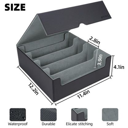 4 Row Trading Card Storage Box Supports 3000+ Capacity