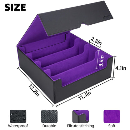 4 Row Trading Card Storage Box Supports 3000+ Capacity