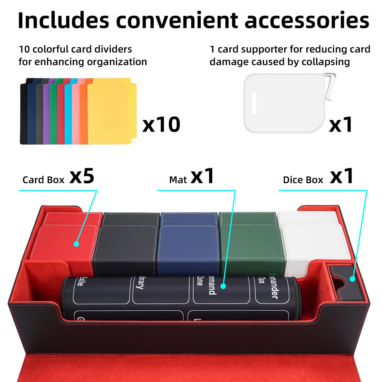 Card Deck Box for 100 Double Sleeved Cards